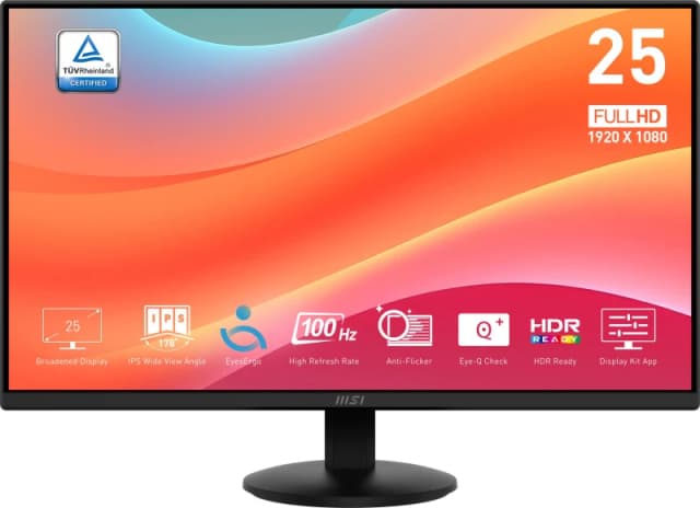 MSI PRO MP252L 25 Full HD IPS 100Hz 1ms Monitor 9S6-3PD7CT-008 Black