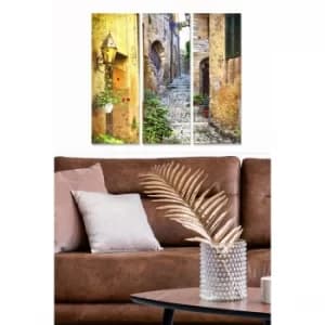 MDF5600183 Multicolor Decorative MDF Painting (3 Pieces)