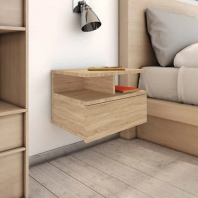 Floating Nightstands 2 pcs Sonoma Oak 40x31x27cm Chipboard