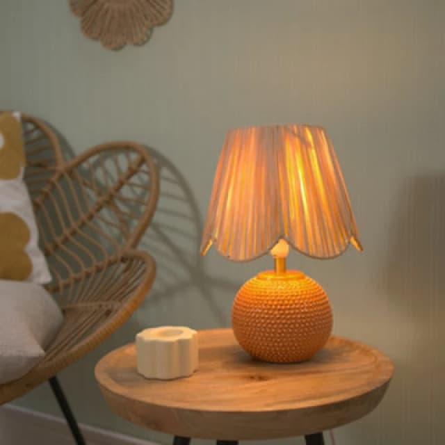 Peach Ceramic Table Lamp