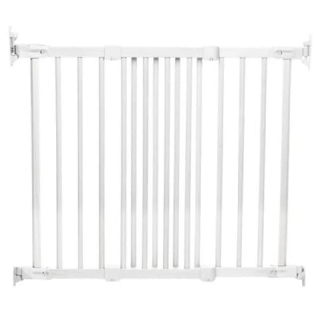 Safetots Diagonal Fit Baby Gate, 67Cm - 105.5Cm, White Wood, Multi Fit Stair Gate, Diagonal Fit Safety Gate