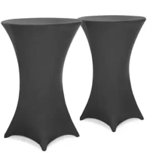 Bar Table Cover Set of 2 Anthracite Ø70cm