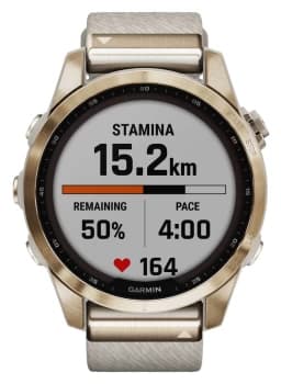 Garmin 010-02539-39 fenix 7S Sapphire Solar Cream Gold Watch