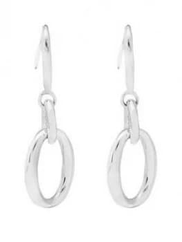 Simply Silver Sterling Silver 925 Polished Long Oval Link Drop Earrings