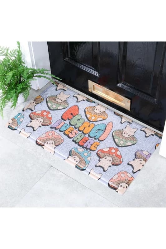 Native Natural Fungi Lives Here Doormat (70 X 40Cm)