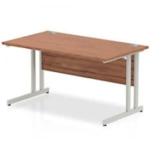 Impulse Cantilever 1400 Rectangle Desk Walnut