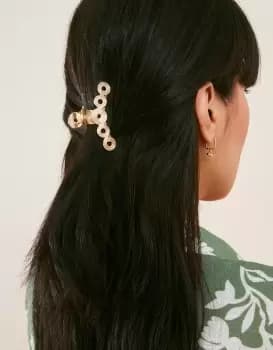 Accessorize Girl's Metal Circles Claw Clip, Size: L 6 cm