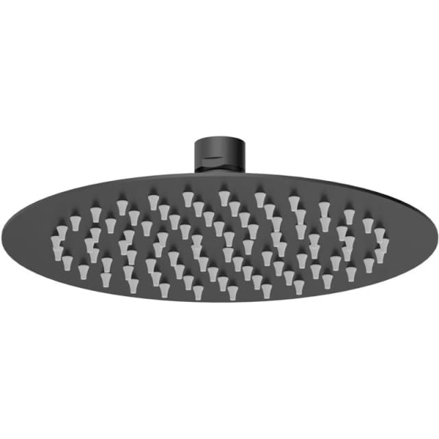 NUIE Nuie - Arvan Round Fixed Shower Head 200mm x 200mm - Matt Black A4082