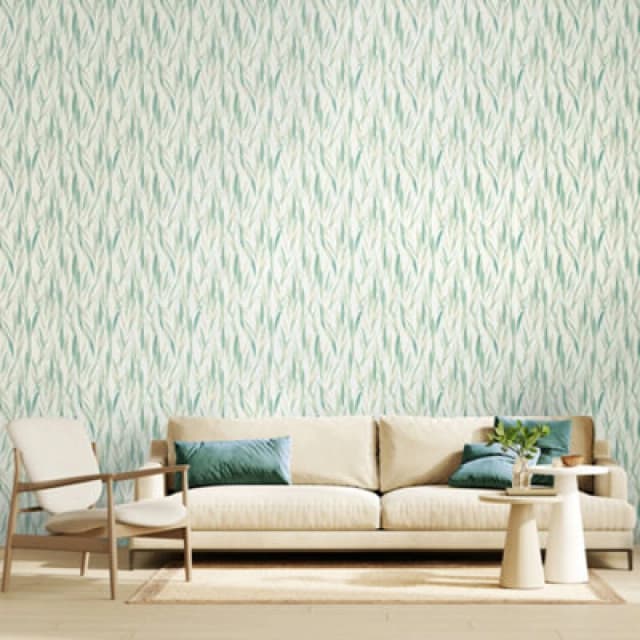 Hoopla Walls Eucalyptus Whisper - Duck Egg 10M Wallpaper