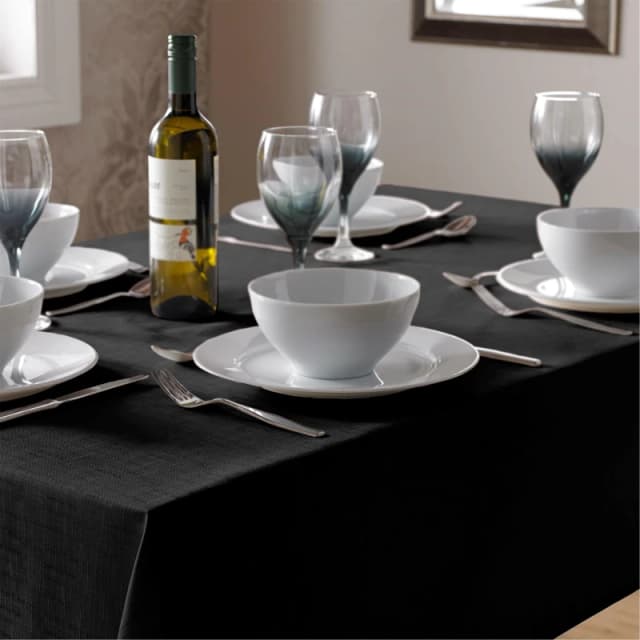 Alan Symonds Select Tablecloth Linen Look 180cm Round Black unisex