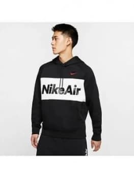 Nike Air Overhead Fleece Hoodie - Black/White/Red