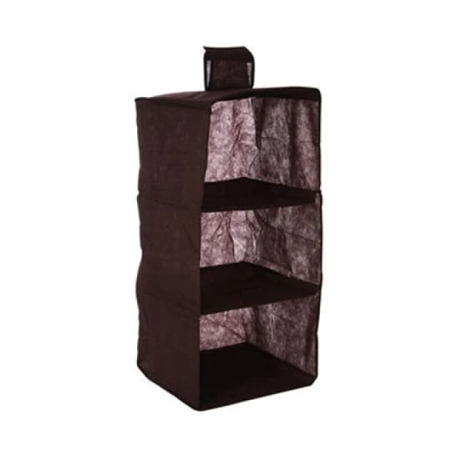 Premier Housewares 3 Sections Hanging Garment Organiser Brown