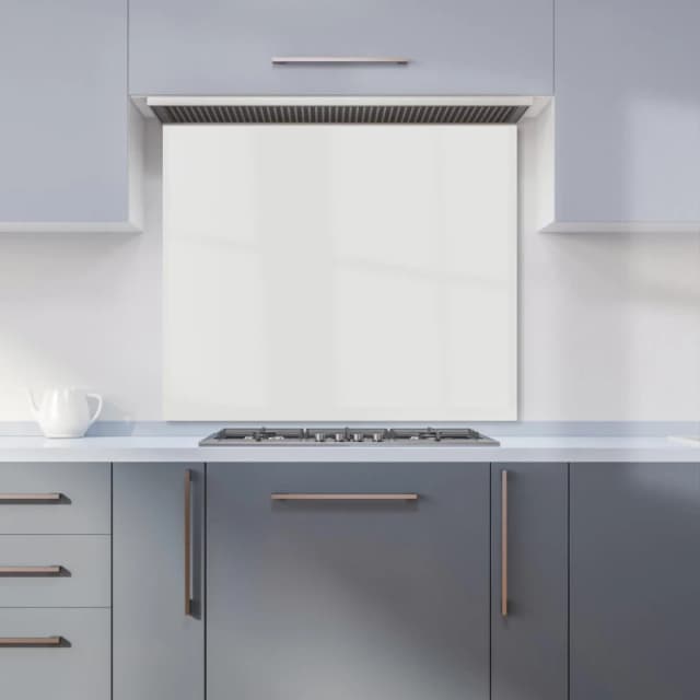 Warren Reed - Designer Pastel Grey Kitchen Splashback Size: 600mm x 750mm Grey Unisex 600mm x 750mm