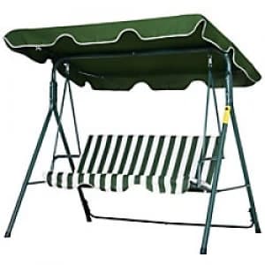 Outsunny Swing Chair Green Steel, Polyester 84A-054V01