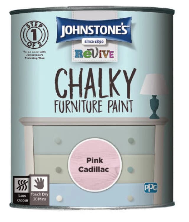 Johnstone's Chalky Furniture Paint Pink Cadillac 750Ml