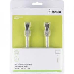 Belkin RJ45 Network cable, patch cable CAT 6 S/FTP 10.00 m Grey incl. detent