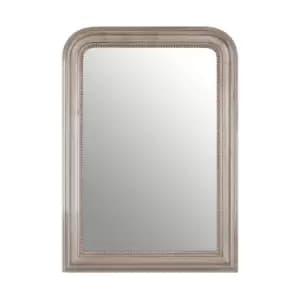 106 x 76cm Wall Mirror in Silver Wood