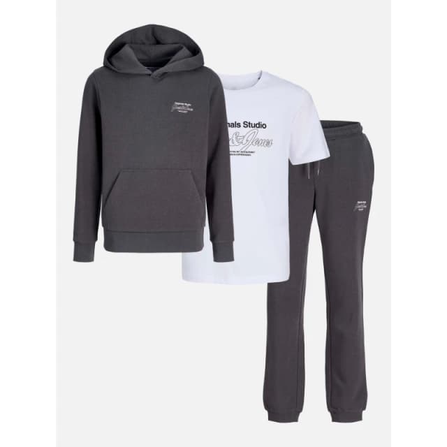 Jack and Jones Niko Triple Set Sweat Pack Junior Boys Black male 12 Years