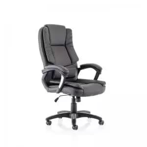 Dakota High Back Black Leather Look Chair