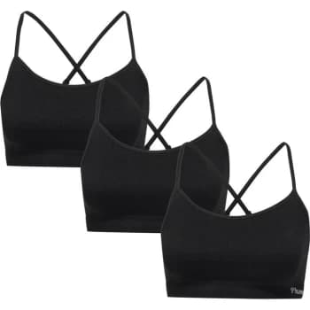 Hummel 3 Pack Seamless Bras Womens - Black