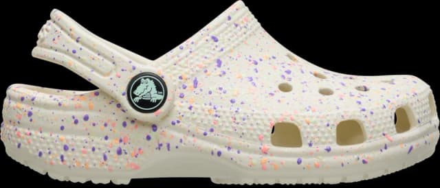 Crocs Classic Glow Paint SplatterCgK girls's Children's Clogs (Shoes) in Beige