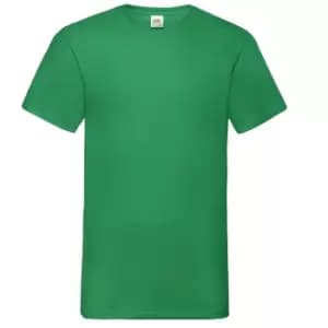 Fruit Of The Loom Mens Valueweight V-Neck, Short Sleeve T-Shirt (S) (Kelly Green)