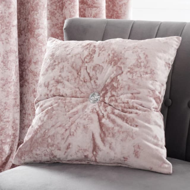 Catherine Lansfield Catherine Lansfield 'Crushed Velvet' Cushion in Pink Size: 55cm x 55cm Pink 55cm x 55cm Unisex 5057681949178