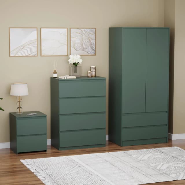 Lassic Vida Designs 3 Piece Denver Bedroom Set 2 Jasper Green unisex One Size