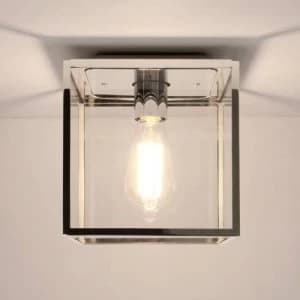 1 Light Outdoor Ceiling Light Polished Nickel, E27