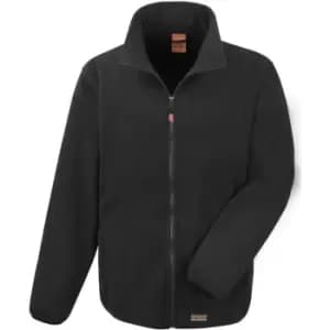 Result Work-Guard Mens Heavy Duty Microfleece Work Jacket (5XL) (Black) - Black