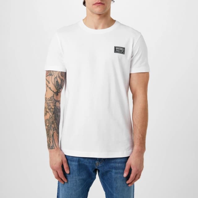 Diesel Patch Logo T-Shirt Mens - White White XS