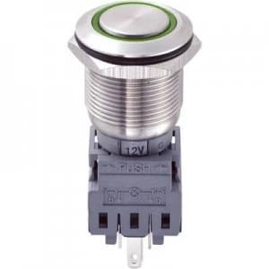 TRU COMPONENTS LAS1 BGQ 11EG12V Tamper proof pushbutton 250 V AC 5 A 1 x OffOn IP67 momentary