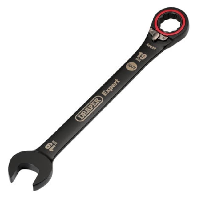 Draper Expert Hi Torq Reversible Ratchet Combination Spanner 03909 Size: 19mm