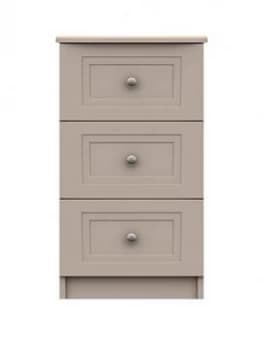 Reid Ready Assembled 3 Drawer Bedside Chest