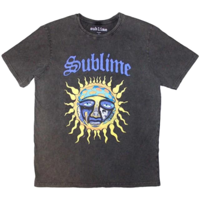 Sublime Sublime Men Sun Stone Wash Logo T-Shirt in Charcoal Size: 2X-large Charcoal XXL Male 5063806860990