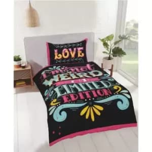 Limited Edition Single Duvet Cover Set Bedding Quilt Set Bright Multicoloured - Multi