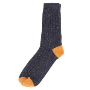 Barbour Mens Houghton Sock Charcoal/Ochre Large