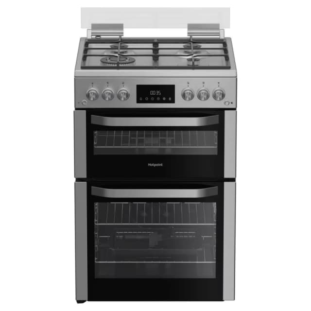 Hotpoint HDG6GDCWX 714560 60cm Freestanding Gas Cooker - STAINLESS STEEL HDG6GDCWX
