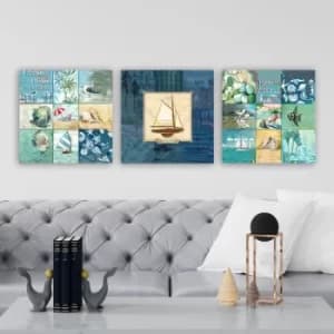 DRPRC9011 Multicolor Decorative Canvas Painting (3 Pieces)
