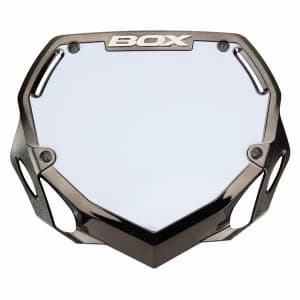 Box Phase 1 Large Chrome Number Plate Black