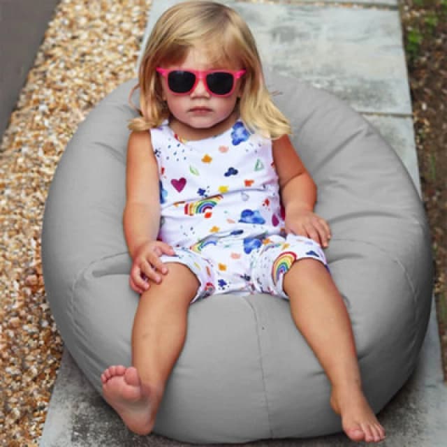 rucomfy Beanbags Rucomfy Indoor Or Outdoor Kids Water Resistant Platinum Small Classic Beanbag