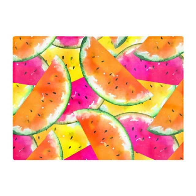 Warren Reed Designer Watermelon Design Glass Chopping Board