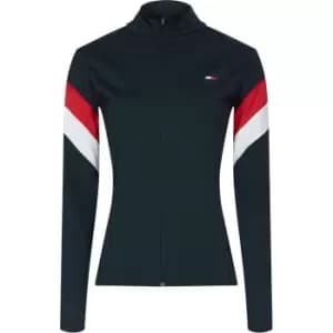 Tommy Sport Slim Full Zip Color Block Top Ls - Blue