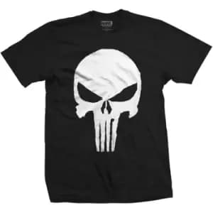 Marvel Comics - Punisher Jagged Skull Unisex Large T-Shirt - Black
