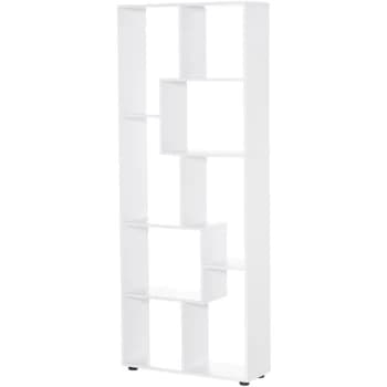 Multipurpose 8-Grid Bookshelf Decorative Shelf, Bathroom, Kitchen White - Homcom