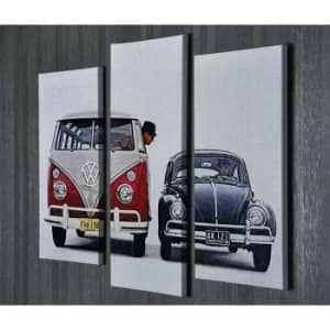 UC64 Multicolor Decorative Canvas Painting (3 Pieces)