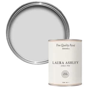 Laura Ashley Pale Silver Eggshell Emulsion Paint, 750Ml