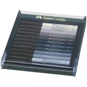 Faber Castell PITT Artist Brush Pen Set Shades of Grey Set of 12