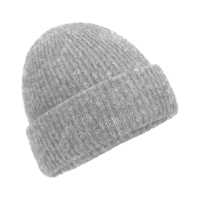 Beechfield Beechfield Men Cosy Ribbed Marl Beanie in Grey Grey One Size Male 5063238297364