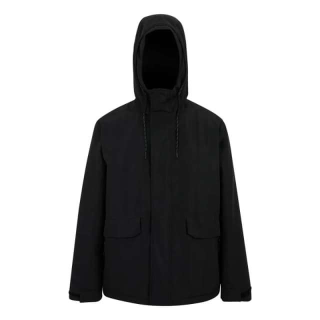 Regatta Regatta Men Sterlings Hooded Waterproof Breathable Insulated Jacket in Jet Black Size: large Jet Black L Male 5063516101123